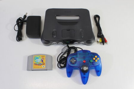 Nintendo 64 Charcoal Grey Black Console Controller Mario Tennis Bundle AV AC REGION FREE (B) Nintendo 64 N64