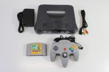 Nintendo 64 Charcoal Grey Black Console Gray Controller Mario Tennis Bundle AV AC REGION FREE (B) Nintendo 64 N64