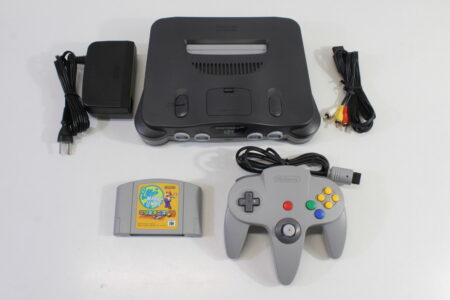 Nintendo 64 Charcoal Grey Black Console Gray Controller Mario Tennis Bundle AV AC REGION FREE (B) Nintendo 64 N64