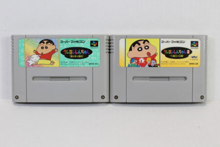 Lot of 2 Crayon Shin Chan 1 & 2 (B) Nintendo Super Famicom SFC