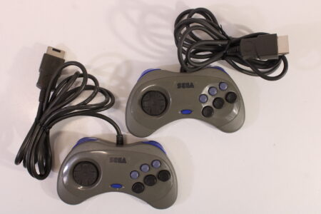 Lot of 2 Official Sega Saturn Gray Controllers HSS-0101 (B) SEGA Saturn SS