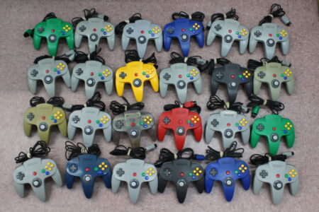 Lot of 4 Official Nintendo 64 Controller Loose Stick (UNTESTED UNCLEANED AS IS) N64