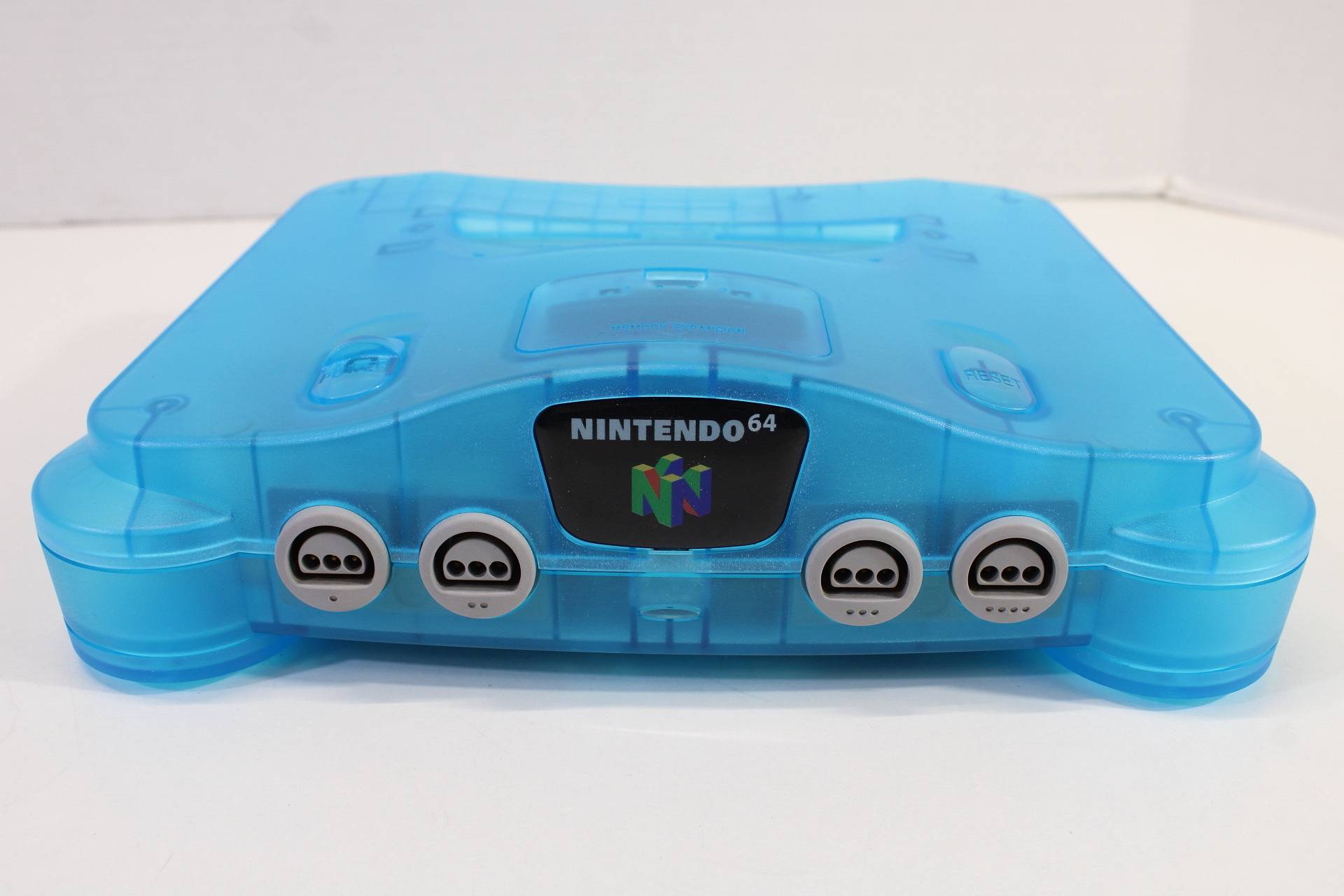 Nintendo 64 Clear Ice Blue Transparent Console White LED Mod NTSC