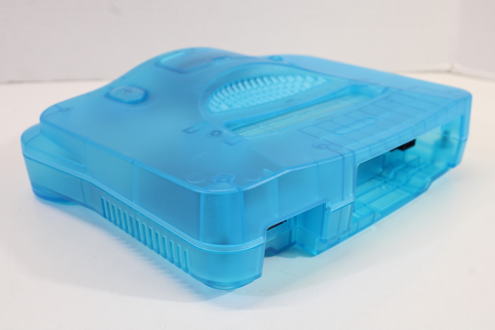 Nintendo 64 Clear Ice Blue Transparent Console White LED Mod NTSC