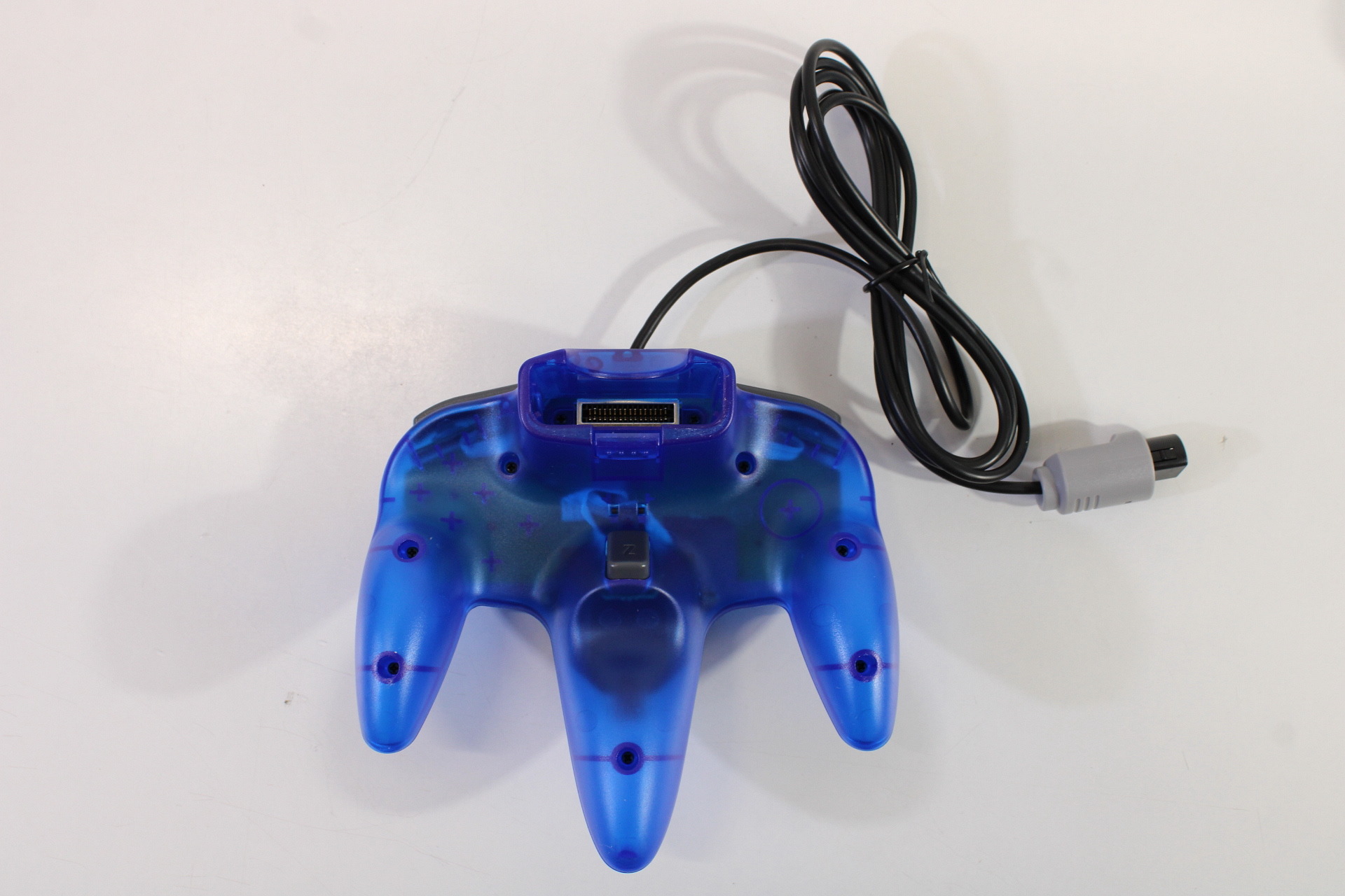 Nintendo 64 Clear Ice Blue Transparent Console White LED Mod NTSC REGION FREE & Blue Controller AC AV (A) N64