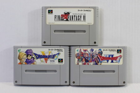 Lot of 3 Dragon Quest 5 6 V & Final Fantasy VI (B) Nintendo Super Famicom SFC