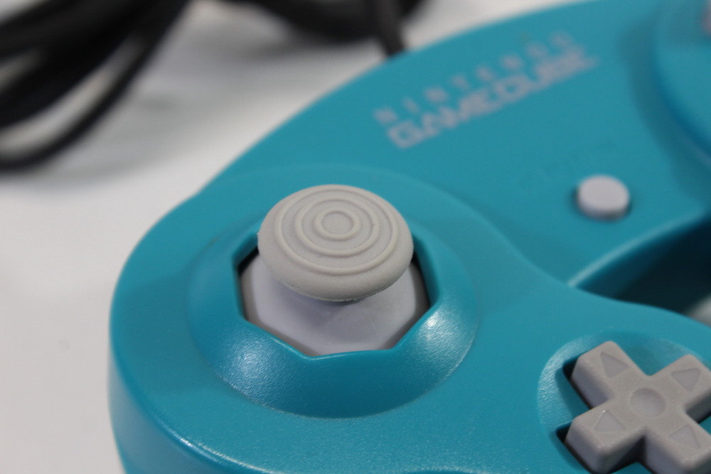 Official Nintendo Gamecube Controller Emerald Blue Teal T3 OEM Cosmetic Wears GC (C)