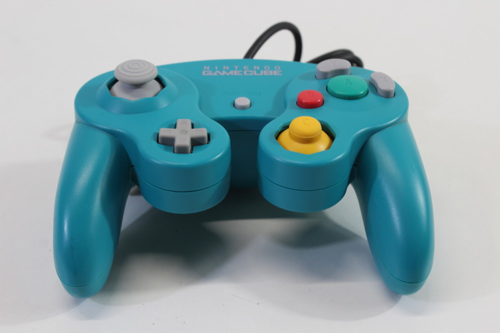 Official Nintendo Gamecube Controller Emerald Blue Teal OEM GC (A) Nintendo Gamecube GC