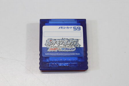 Official Nintendo GameCube Memory Card 59 Blocks Clear Blue Red Pokemon Box OEM DOL-008 (B)