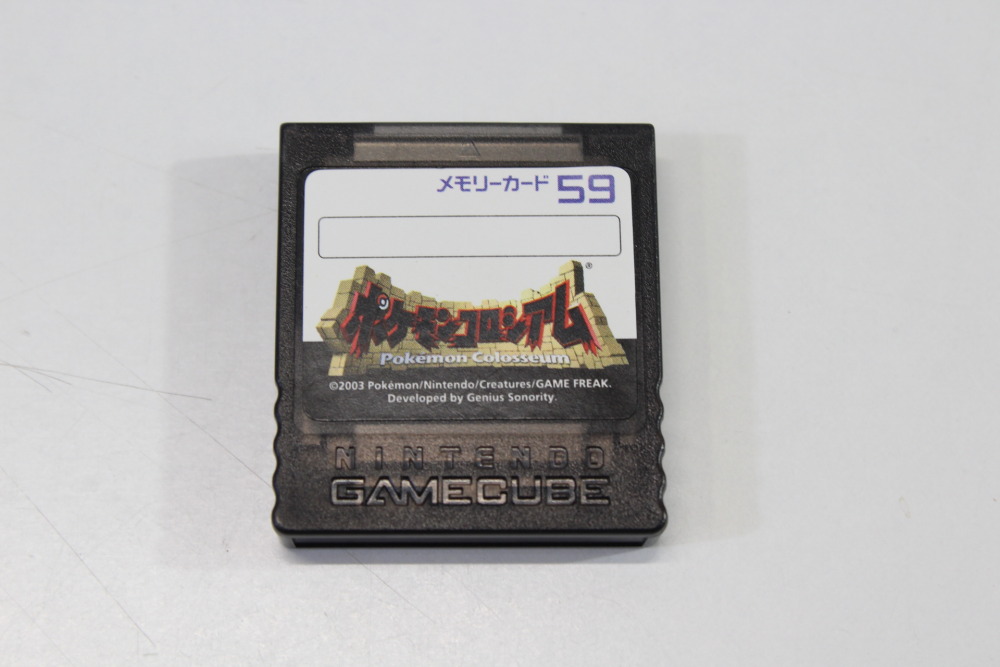 Official Nintendo GameCube Memory Card 59 Blocks Clear Black Pokemon  Colosseum OEM DOL-008 (A)  Retro Games Japan
