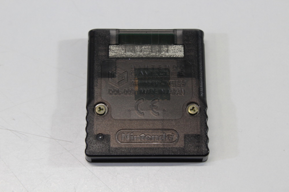 Official Nintendo GameCube Memory Card 59 Blocks Clear Black Pokemon Colosseum OEM DOL-008 (B)