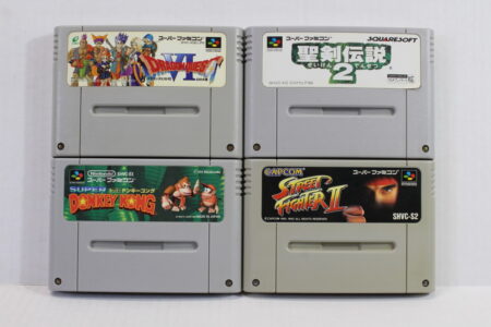 Lot of 4 Super Donkey Kong Country Street Fighter II 2 Dragon Quest VI 6 Seiken Densetsu 2 (B) Nintendo Super Famicom SFC