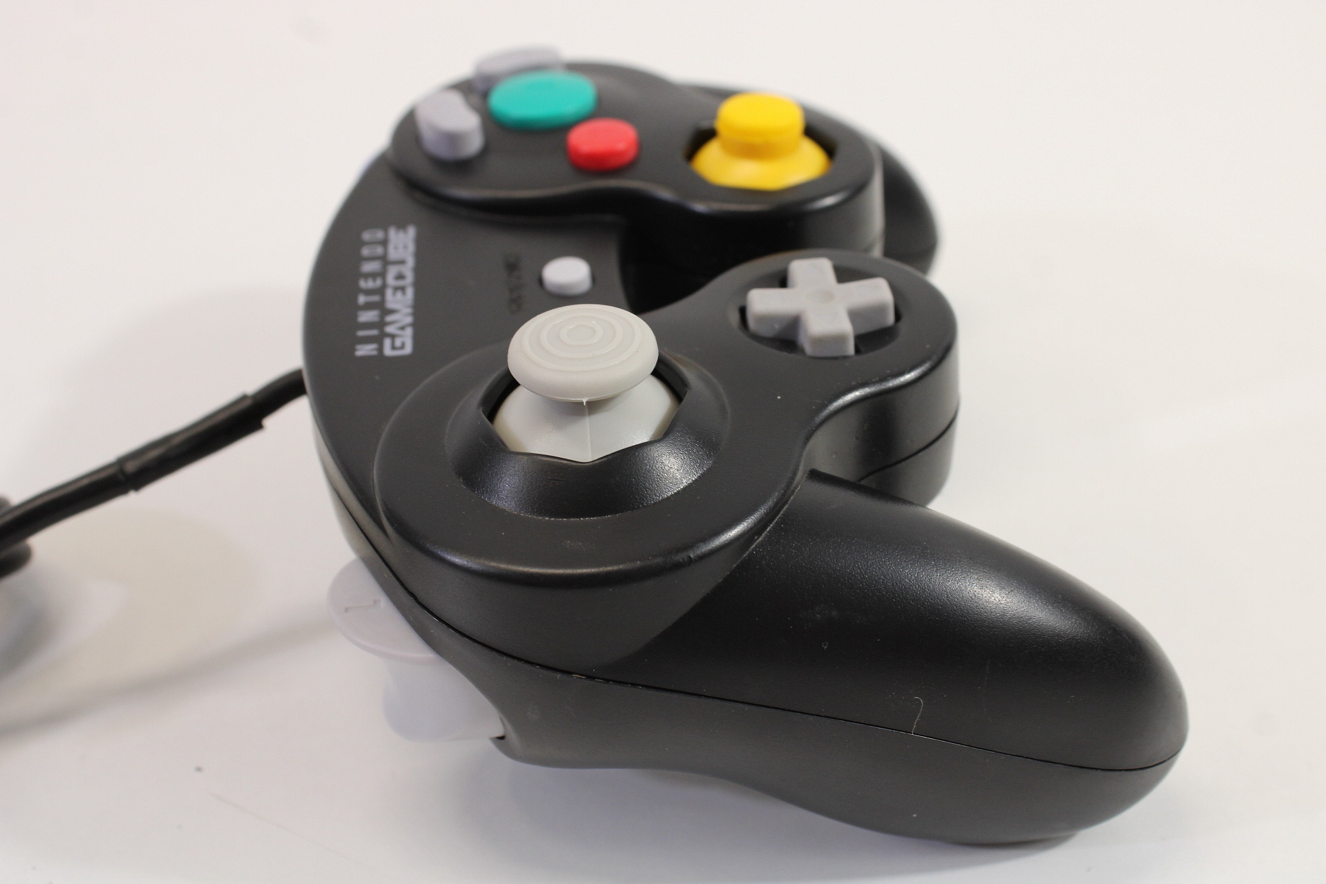 Official Nintendo Gamecube Controller Jet Black Cord Damage GC (D)