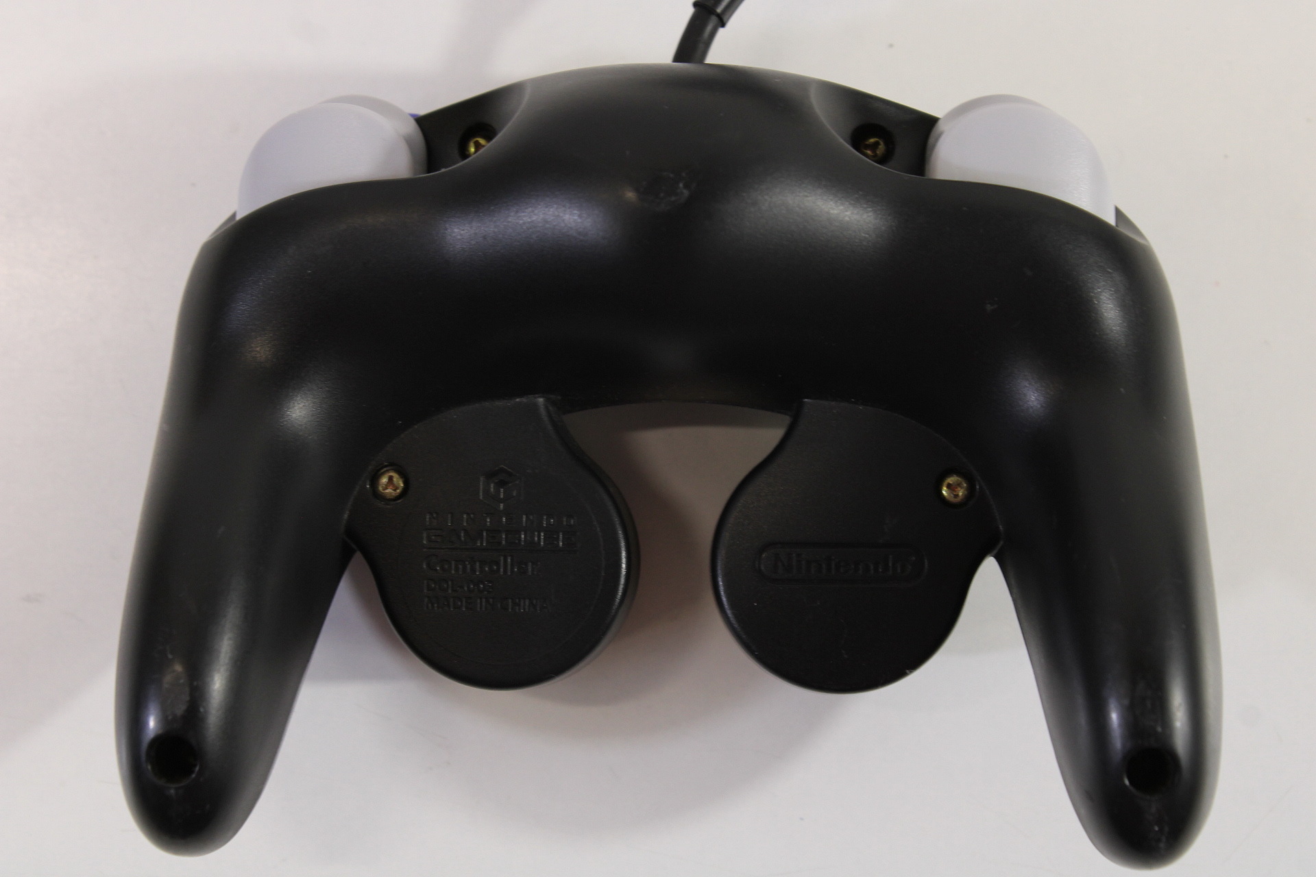 Official Nintendo Gamecube Controller Jet Black Cord Damage GC (D)