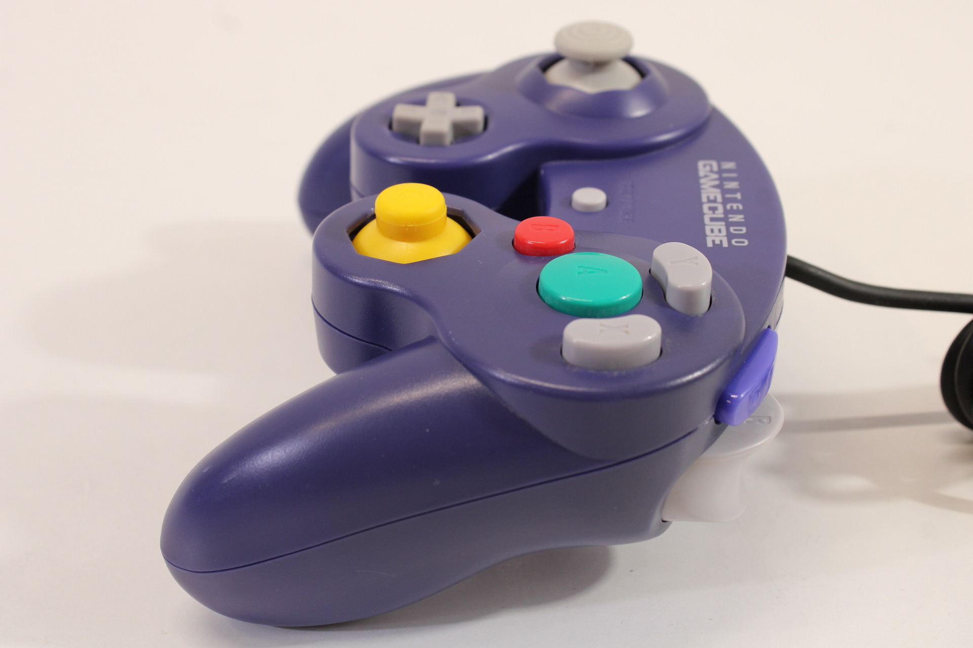 Official Nintendo Gamecube Controller Indigo Purple Discolored GC (C)