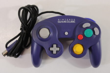 Official Nintendo Gamecube Controller Indigo Purple Discolored GC (C)