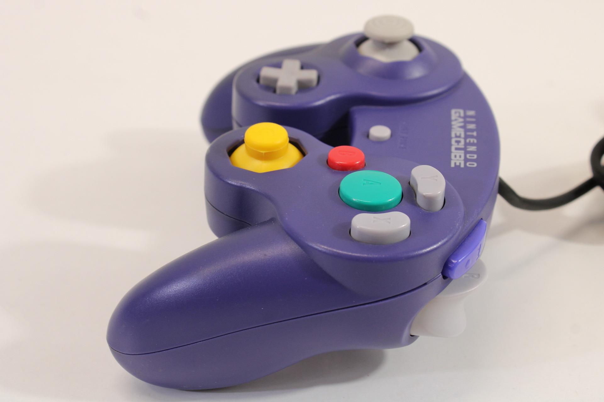 Official Nintendo Gamecube Controller Indigo Purple Discolored GC (C)