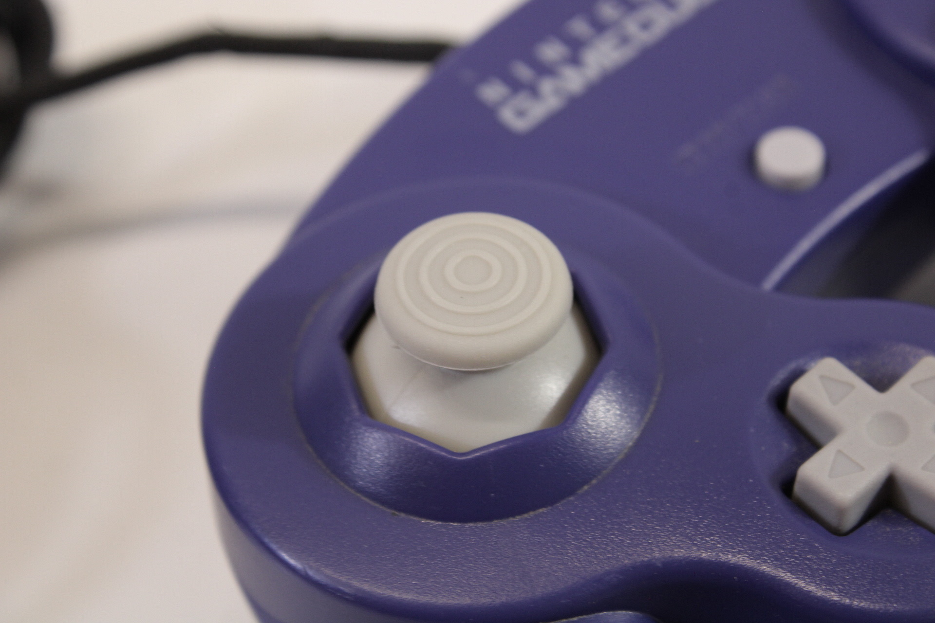 Official Nintendo Gamecube Controller Indigo Purple Cord Damage GC (D)