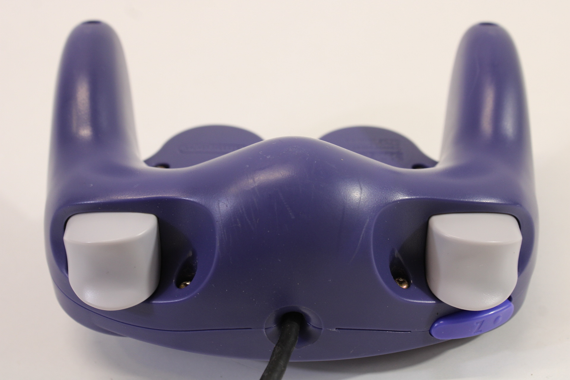 Official Nintendo Gamecube Controller Indigo Purple Cord Damage GC (D)