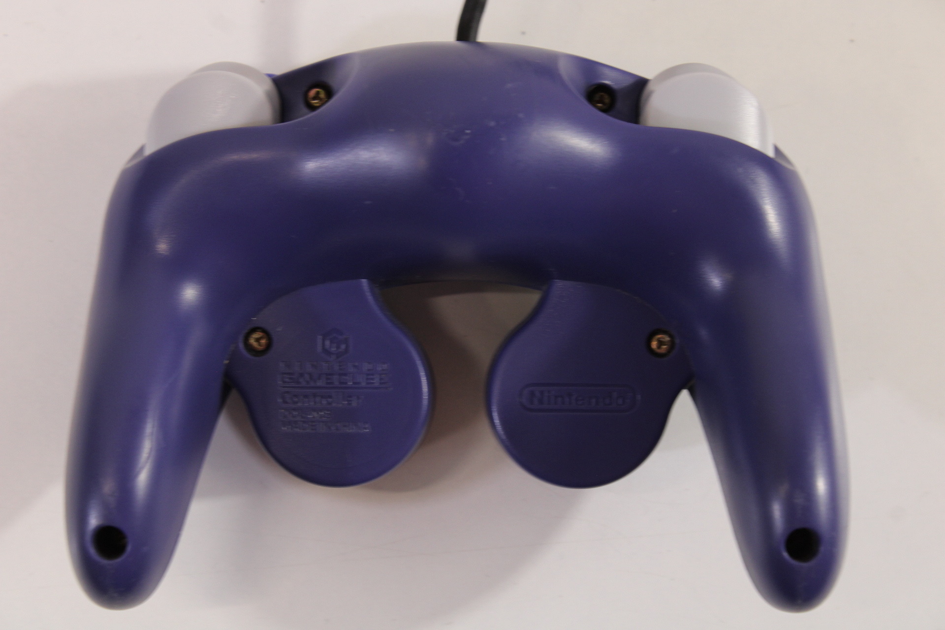 Official Nintendo Gamecube Controller Indigo Purple Cord Damage GC (D)