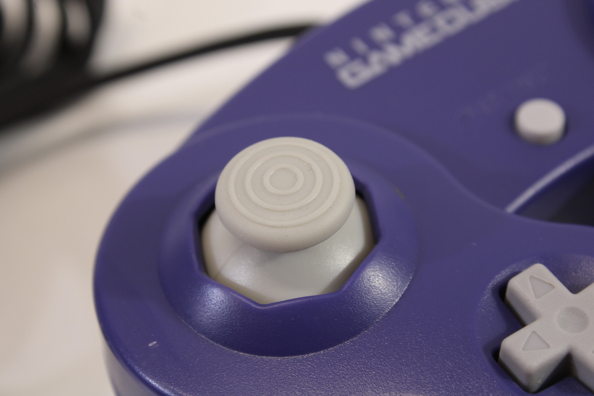 Official Nintendo Gamecube Controller Indigo Purple Cord Damage GC (D)