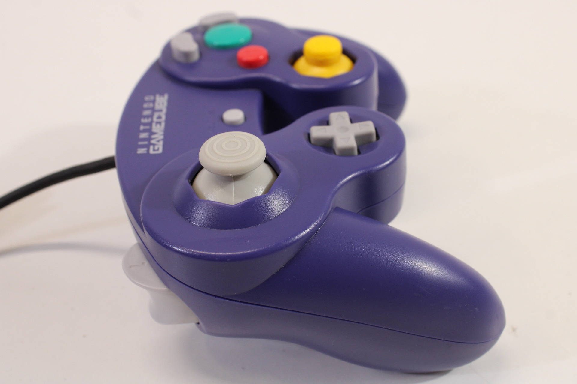Official Nintendo Gamecube Controller Indigo Purple Cord Damage GC (D)