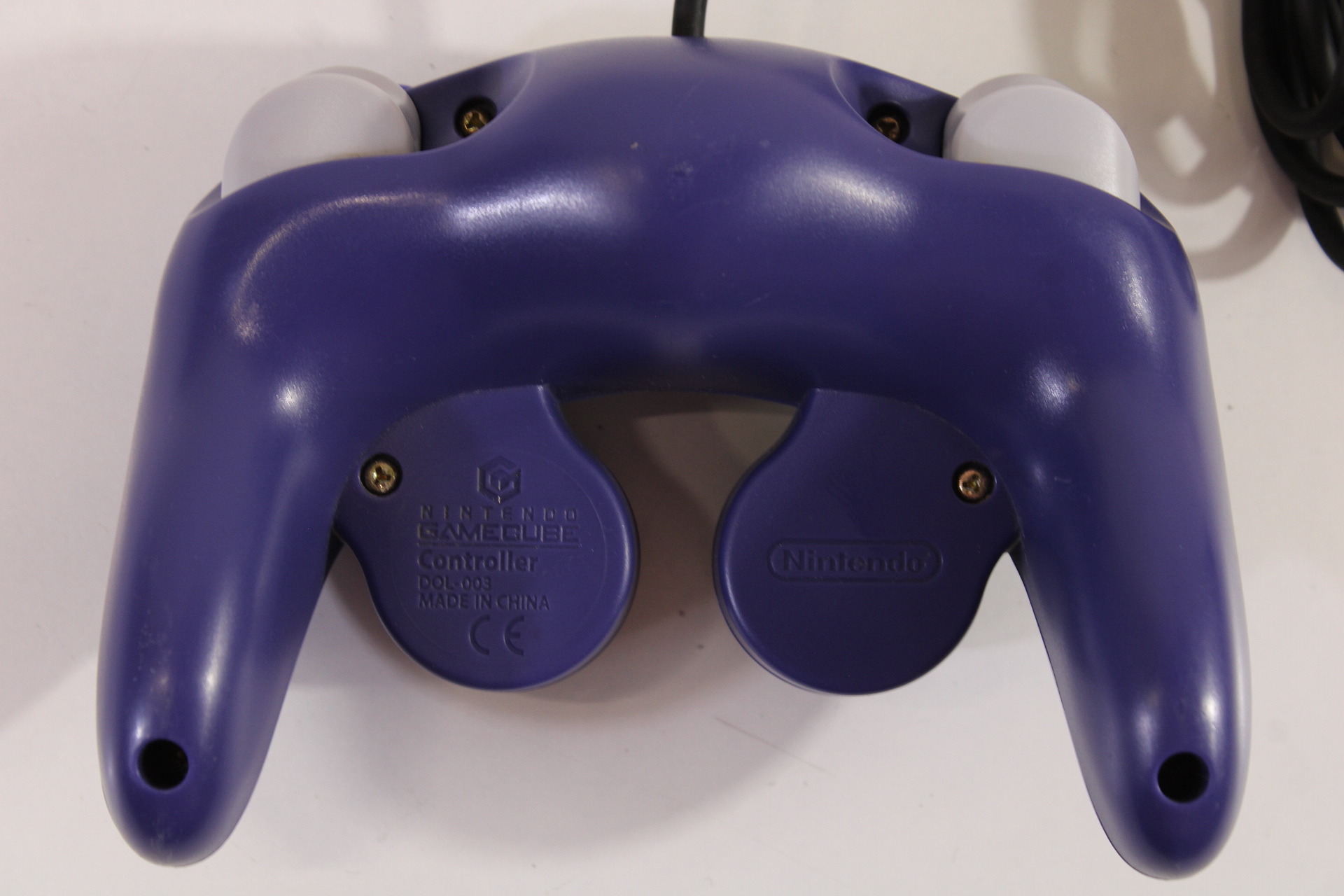 Official Nintendo Gamecube Controller Indigo Purple Cord Damage GC (D)