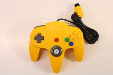 Official Nintendo 64 Controller Yellow 7/10 Tight Stick N64 (B)