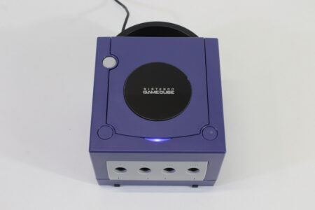 Nintendo GameCube Console Only Indigo Purple DOL-001 GC Play US Region Games Purple LED (A)
