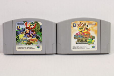 Lot of 2 Banjo & Kazooie 1 and Tooie 2 Discolored / Writing on Label (B) Nintendo 64 N64