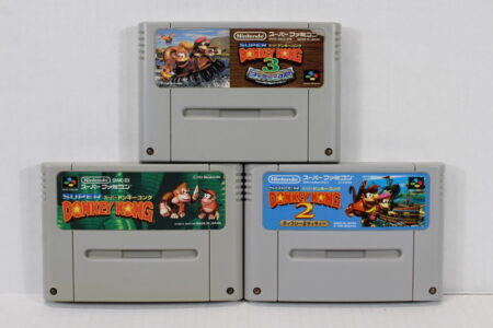 Lot of 3 Super Donkey Kong Country 1 2 3 (B) Nintendo Super Famicom SFC