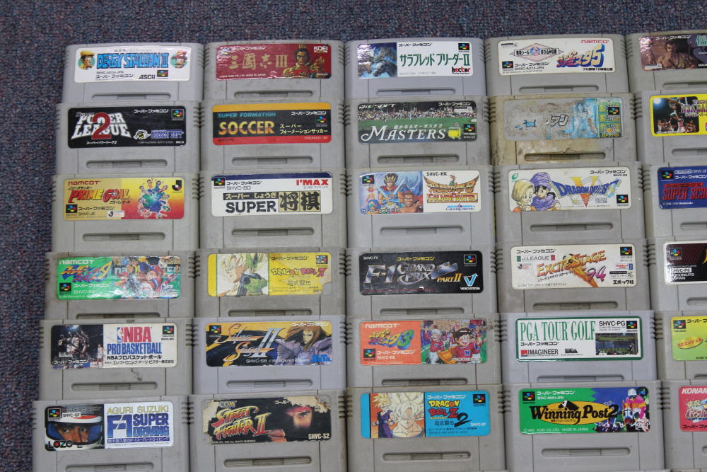 Wholesale Lot of 80 Nintendo Super Famicom Games (Untested / Uncleaned) Nintendo Super Famicom SFC