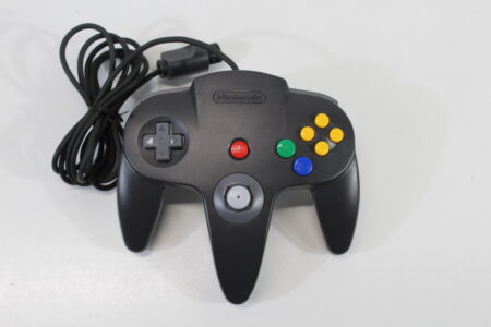 Official Nintendo 64 Controller Black x Gray 8/10 Tight Stick (B Cord Damage) Nintendo 64 N64