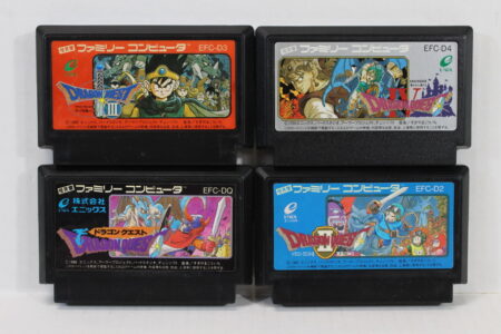 Lot of 4 Dragon Quest Warrior 1 2 3 4 I II III IV (B) Nintendo Famicom FC