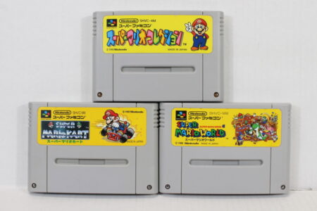 Lot of 3 Super Mario Kart World Collection / All-Stars (B) Nintendo Super Famicom SFC