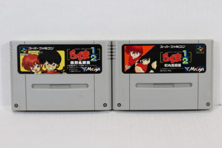 Lot of 2 Ranma 1/2 Bakuretsu Rantou & Chonai Gekitou Hen (C) Nintendo Super Famicom SFC