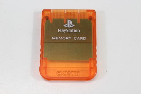 Official SONY PlayStation 1 OEM Memory Card SCPH-1020 Clear Orange for PS1 Console (B) SONY PlayStation 1 PS1
