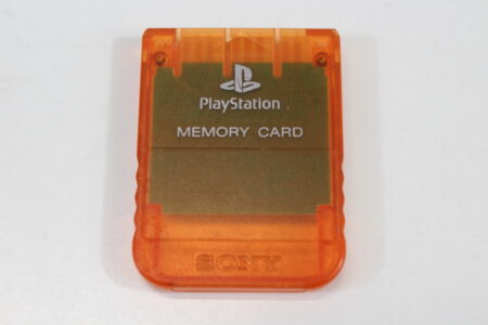 Official SONY PlayStation 1 OEM Memory Card SCPH-1020 Clear Orange for PS1 Console (C Cosmetic Damage) SONY PlayStation 1 PS1