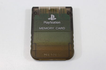 Official SONY PlayStation 1 OEM Memory Card SCPH-1020 Clear Black Smoke Gray for PS1 Console (C Discolored) SONY PlayStation 1 PS1