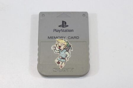 Official SONY PlayStation 1 OEM Memory Card SCPH-1020 Gray for PS1 Console Sticker (B) SONY PlayStation 1 PS1