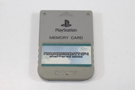 Official SONY PlayStation 1 OEM Memory Card SCPH-1020 Gray for PS1 Console Ace Combat 04 Sticker (B) SONY PlayStation 1 PS1