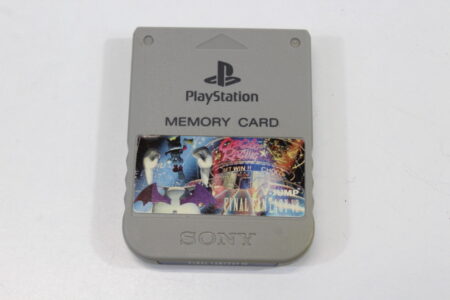 Official SONY PlayStation 1 OEM Memory Card SCPH-1020 Gray for PS1 Console Final Fantasy VII 7 Sticker (B) SONY PlayStation 1 PS1