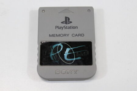 Official SONY PlayStation 1 OEM Memory Card SCPH-1020 Gray for PS1 Console Parasite Eve Sticker (B) SONY PlayStation 1 PS1