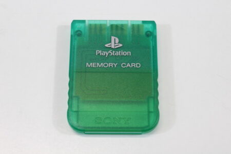 Official SONY PlayStation 1 OEM Memory Card SCPH-1020 Clear Teal Green for PS1 Console (C Discolored) SONY PlayStation 1 PS1