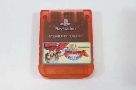 Official SONY PlayStation 1 OEM Memory Card SCPH-1020 Clear Red Pink for PS1 Console (B Slightly Discolored Cosmetic Damage) SONY PlayStation 1 PS1