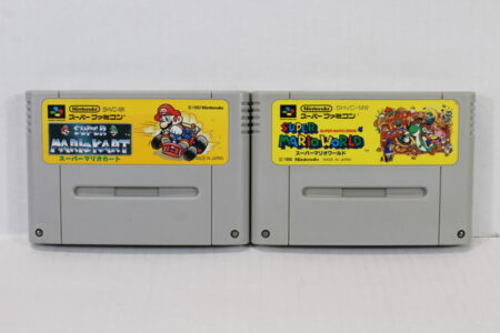 Lot of 2 Super Mario World & Kart (B) Nintendo Super Famicom SFC