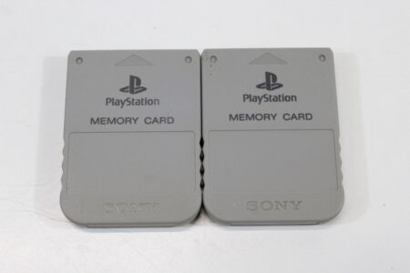 Lot of 2 Official SONY PlayStation 1 OEM Memory Card SCPH-1020 Gray for PS1 Console (B) SONY PlayStation 1 PS1