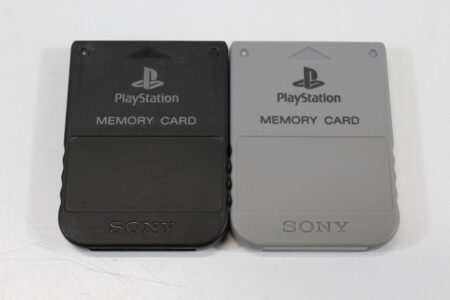 Lot of 2 Official SONY PlayStation 1 OEM Memory Card SCPH-1020 Gray Black for PS1 Console (B) SONY PlayStation 1 PS1