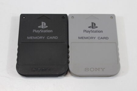 Lot of 2 Official SONY PlayStation 1 OEM Memory Card SCPH-1020 Gray Black for PS1 Console (B) SONY PlayStation 1 PS1