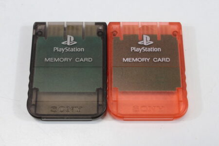 Lot of 2 Official SONY PlayStation 1 OEM Memory Card SCPH-1020 Clear Smoke Black Pink for PS1 Console (B) SONY PlayStation 1 PS1